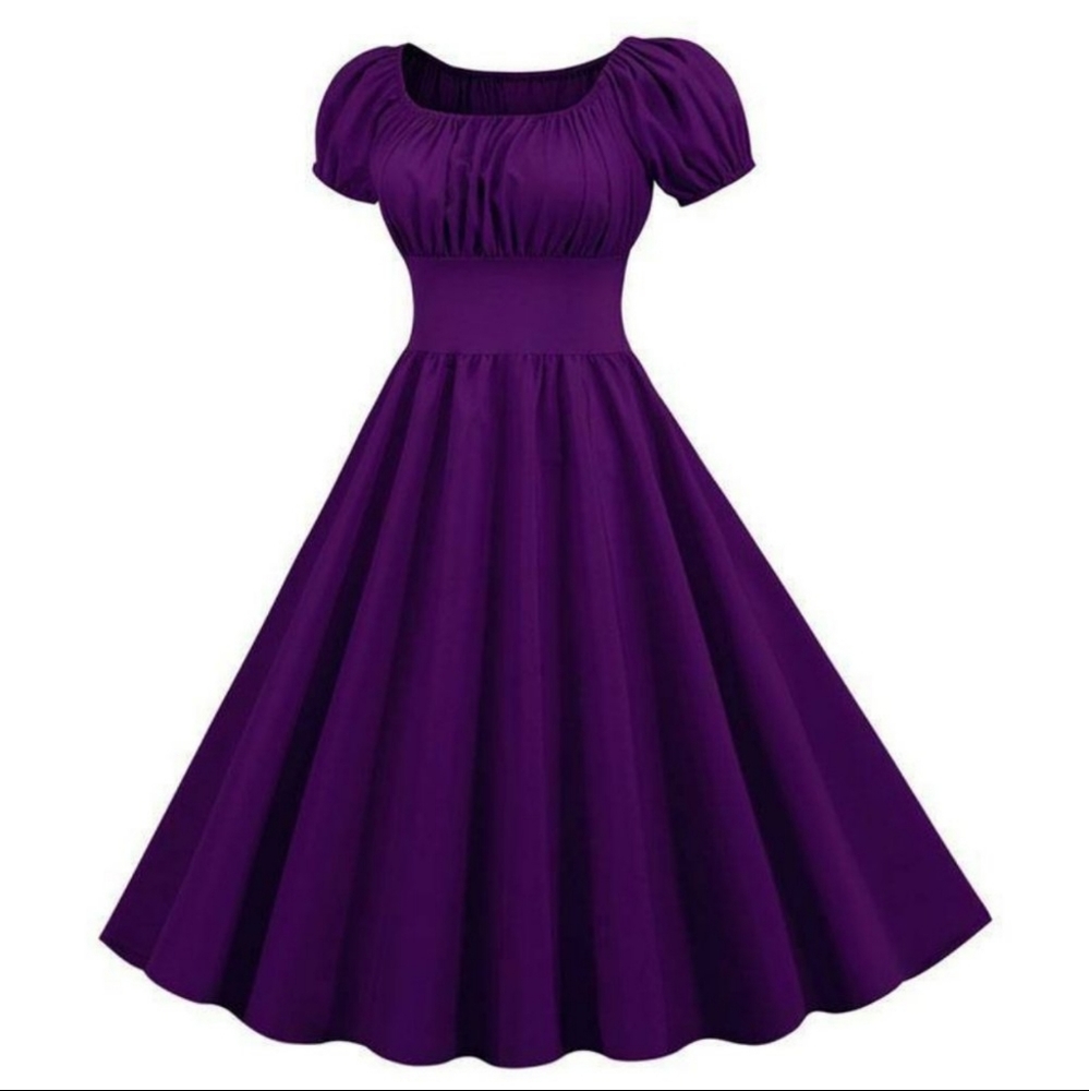 Women's High Waist Swing Skater/Rockabilly Dress